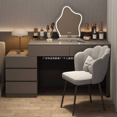 梳妆台卧室2025新款现代简约斗柜收纳柜一体意式主卧转角化妆桌子