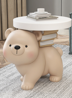 大熊茶几落地摆件客厅q沙发旁电视柜家居饰品床头柜装饰乔迁礼物