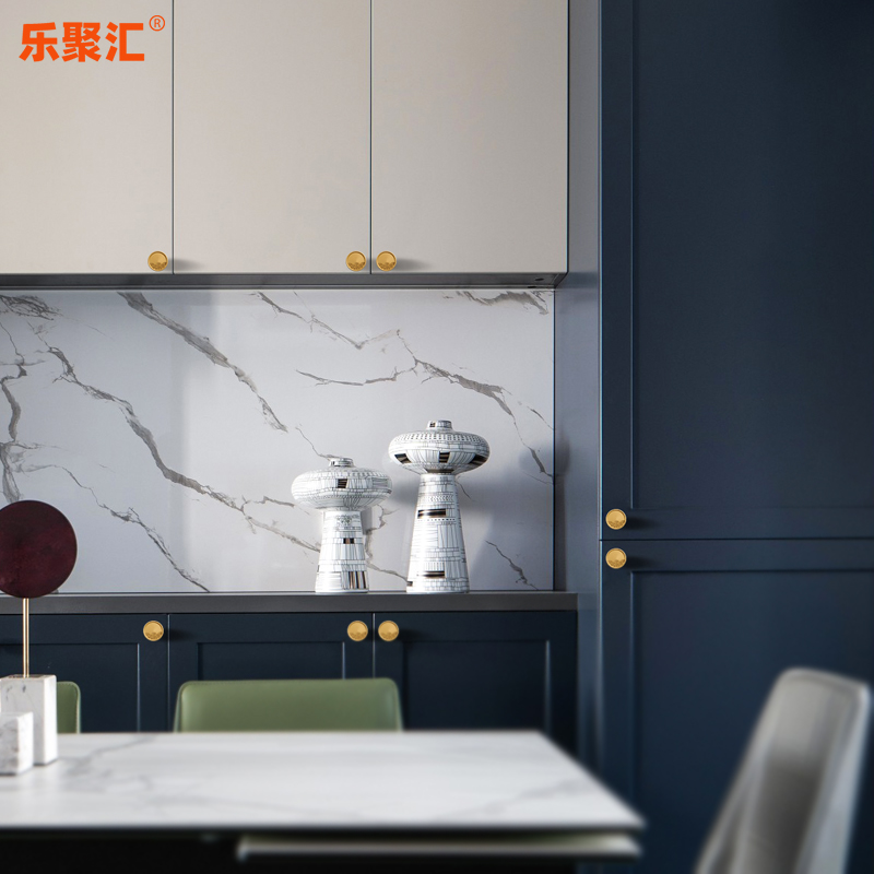 抽屉单孔a圆拉手新中式雕花古韵风小把手橱柜床头柜书柜鞋柜电视