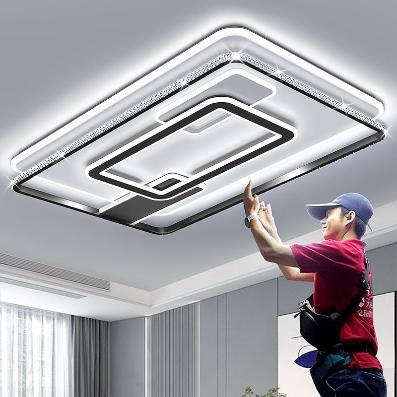 灯具大全客厅吊灯2023年新款现代简约大气大厅主S灯轻奢水晶吸顶