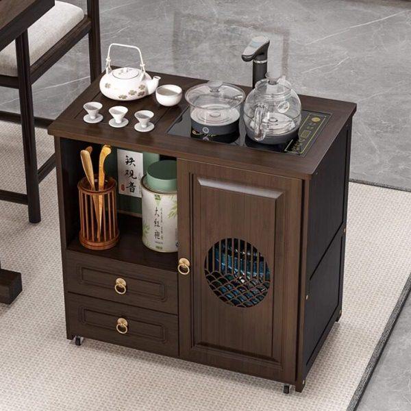 移动茶水柜茶桌边柜泡茶台烧水壶一体竹实木茶柜办公室茶具置物柜,住宅家具,茶几,淘宝优惠券,粉丝福利购,淘宝优惠卷