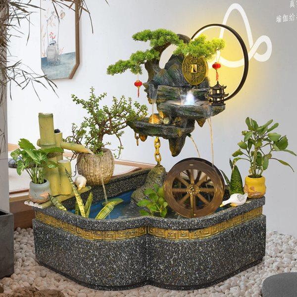 皇礼庭院花园鱼池假山造景室内玄关阳台流水景观摆件户外花园布置,家居饰品,落地摆件,淘宝优惠券,粉丝福利购,淘宝优惠卷