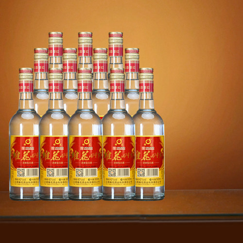 堆花四季红浓香型白酒42度500ml