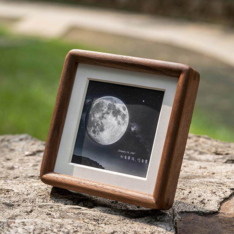 黑胡桃实木榫卯相框摆台洗照片做成相框diy装裱框儿童挂墙迷你框