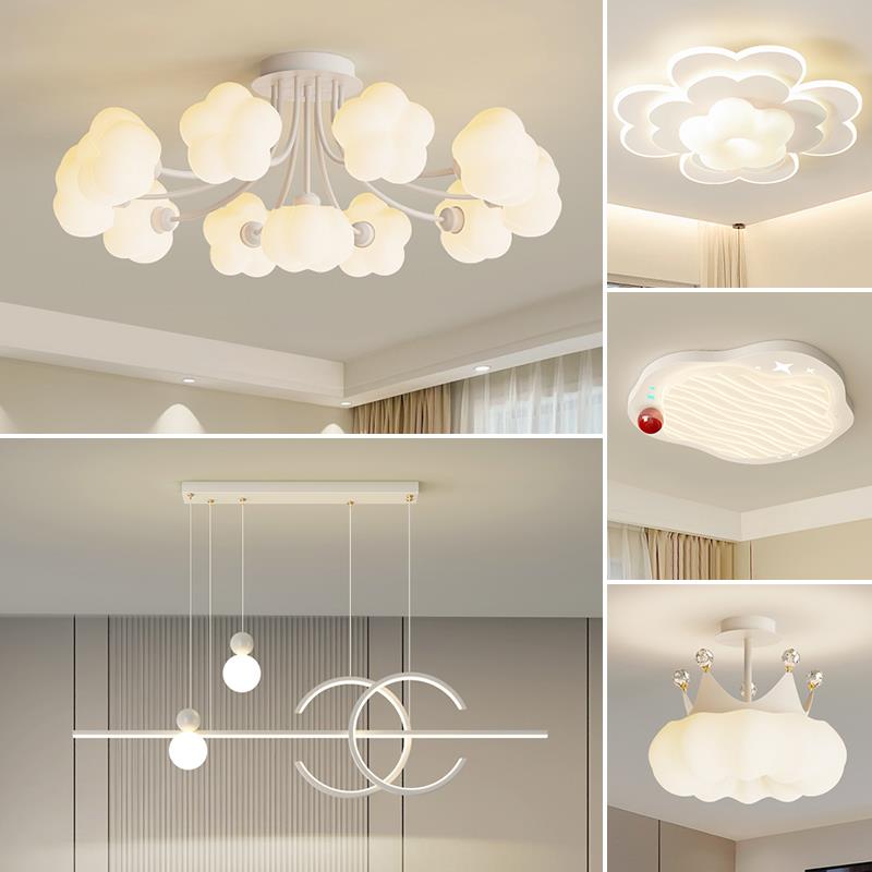 客厅吊灯2023年新款奶油风感大厅主卧灯现代简约大气吸顶灯具