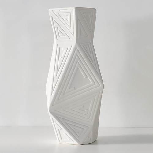 匠形现代玄关电视柜餐桌装饰品淘瓷花瓶摆件 创意客厅干花插花瓶