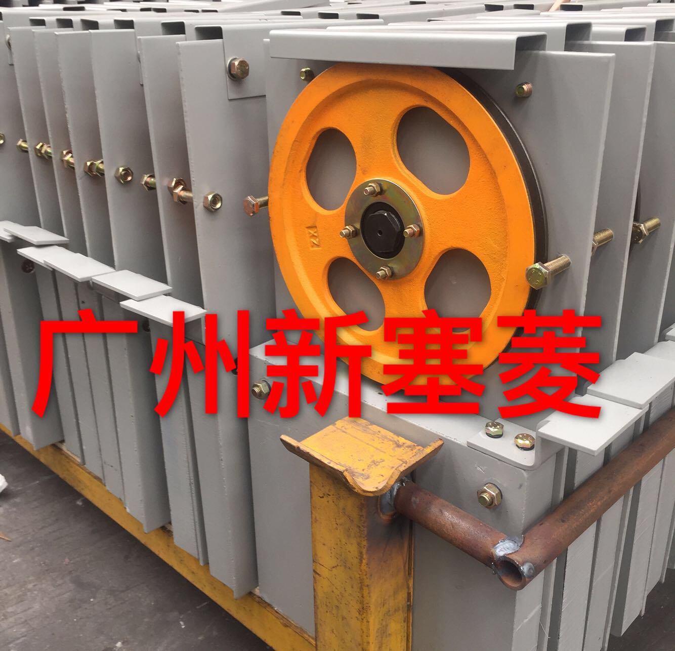 全新原厂日立电梯底坑涨紧轮限速器涨紧装置 含钢丝绳轮等一套