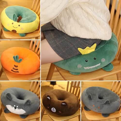 新品卡通毛绒蒲团座垫 加厚圆形地板坐垫 学生可爱地上榻榻米坐垫