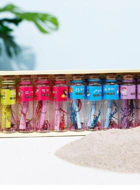 四色十二星座玻璃许愿瓶套装 玻璃工艺木塞字条漂流瓶情侣幸运瓶