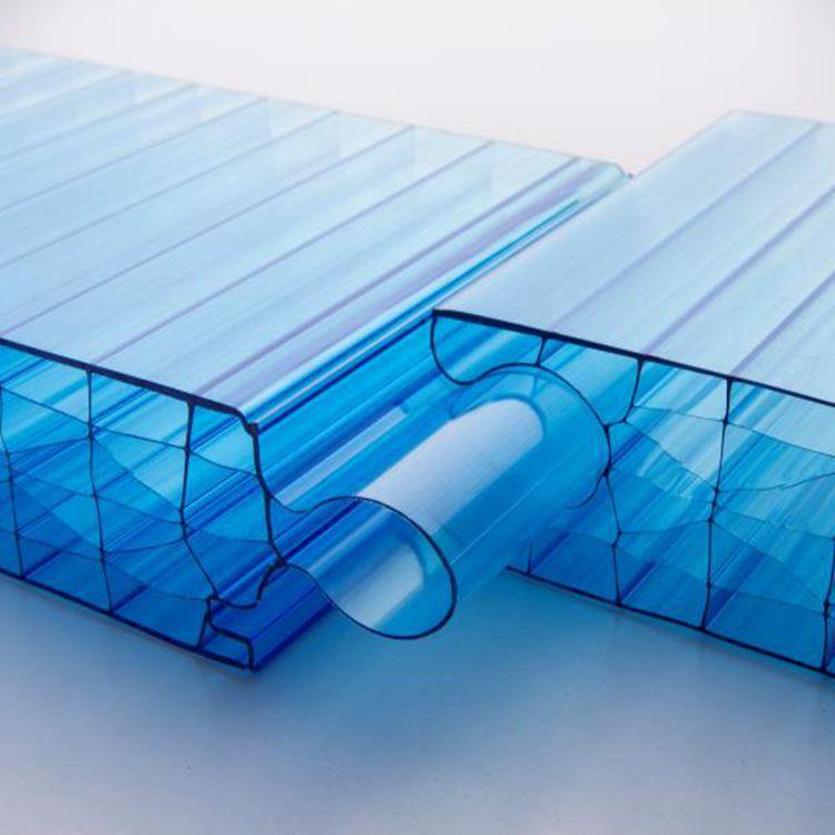 彩色pc插接板扩散透明幕墙隔断建筑采光板对插式阳光板20/30/40/5