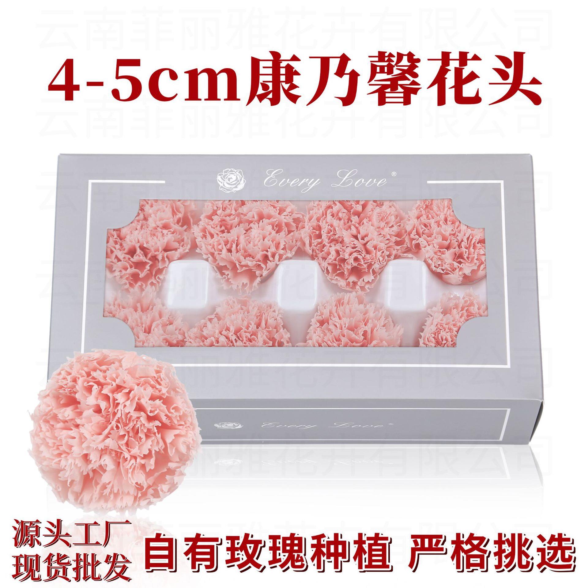 永生花康乃馨花头8朵装diy材料高级感礼品母亲节玫瑰干花花束