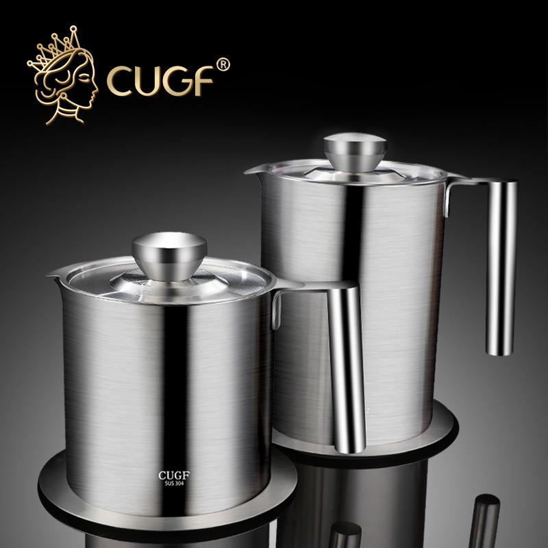 厨贵妃 304不锈钢装油瓶储油罐厨房家用过滤油渣滤油壶滤油罐瓶