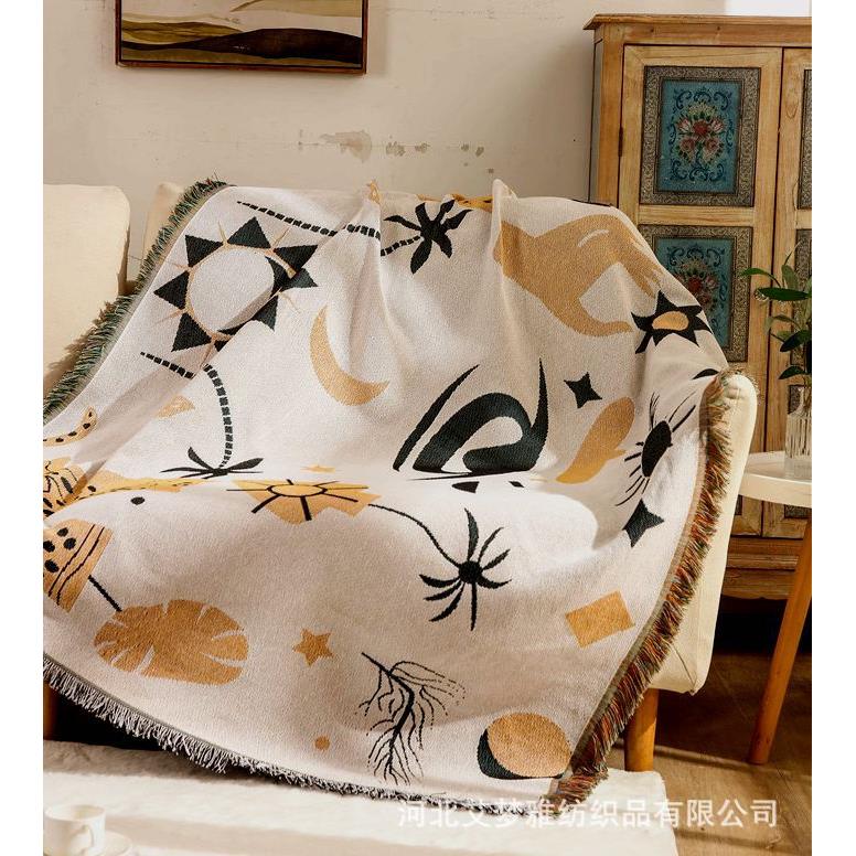 北欧ins风沙发毯全盖沙发巾盖布客厅单人双人沙发套靠背巾野餐垫