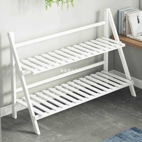 阳台花架落地式置物架室内窗台多肉架实木客厅层架折叠绿萝花盆架