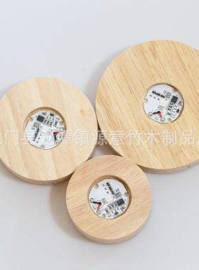 发光底座充电款实木led灯座床头小夜灯无火香薰琉璃产品创意雕刻