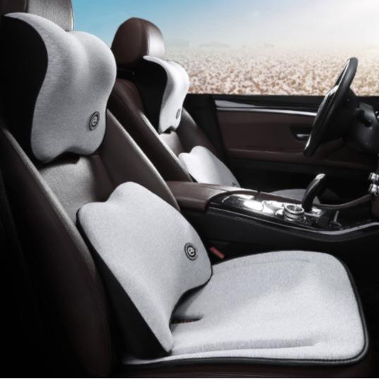 汽车头枕车用护颈枕棉车载枕头座椅靠颈椎枕车内靠垫一对睡觉枕头