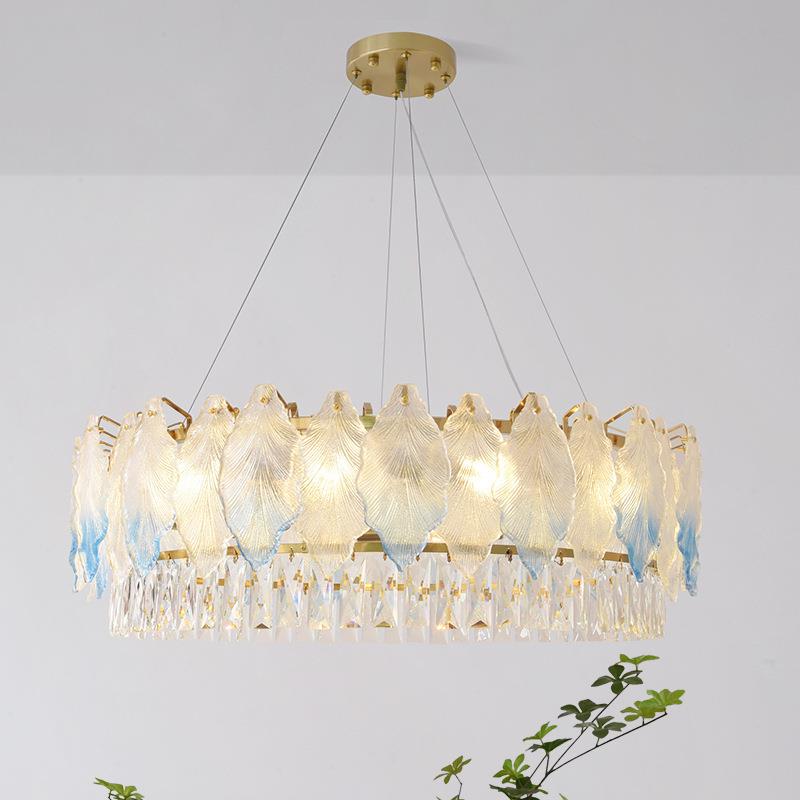 新款全光谱法式客厅吊灯现代灯具北欧餐厅灯奶油风卧室水晶吊灯