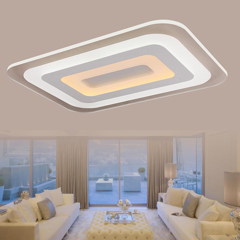 现代极简创意个性 超薄主卧室灯灯具 LED吸顶灯 客厅灯长方形灯饰