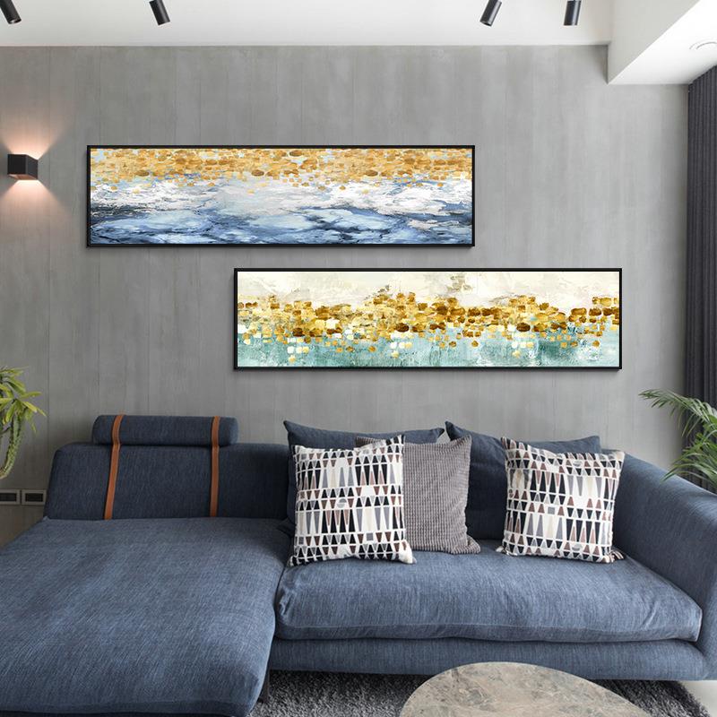 卧室装饰画现代简约床头画抽象油画大主卧北欧风客厅沙发背景墙画