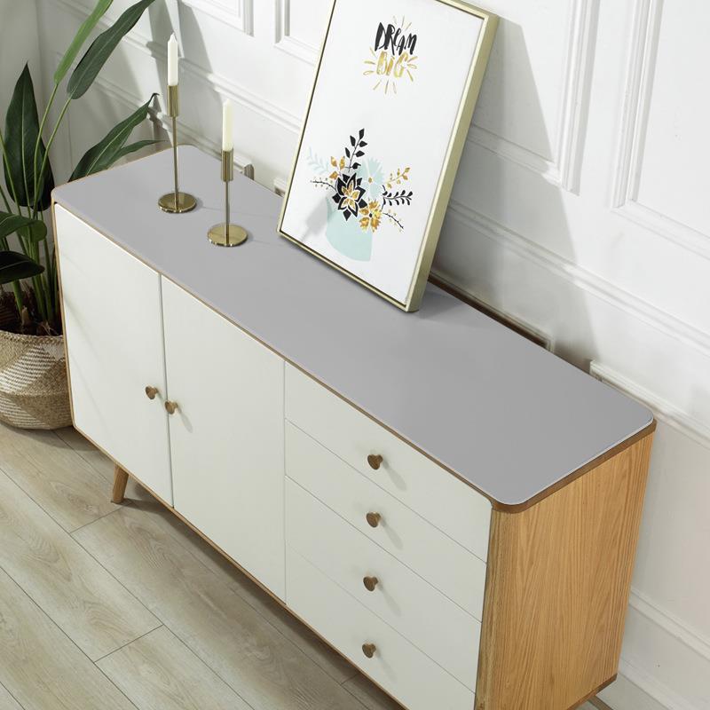 纯色皮革餐边柜鞋柜台面垫子电视柜桌垫茶几桌布防水防油免洗防烫