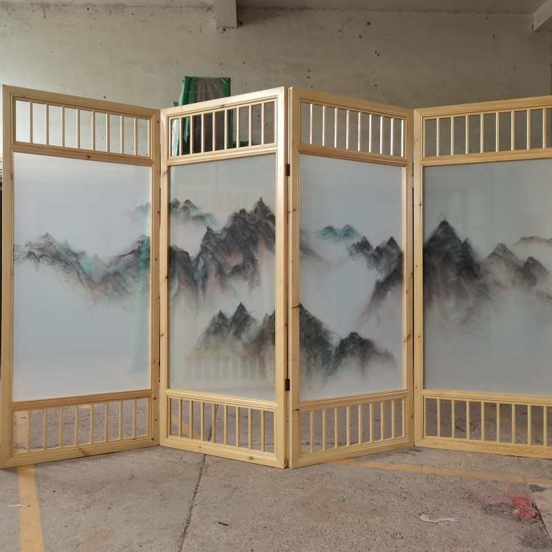 隔断实木画屏客厅风直供餐厅办公B司新移动厂家玄关酒店纱中式折