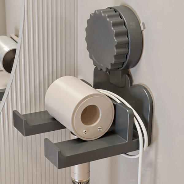 吸盘吹风机置物架风筒支架免打孔卫生间吸壁式电吹风收纳架可绕线