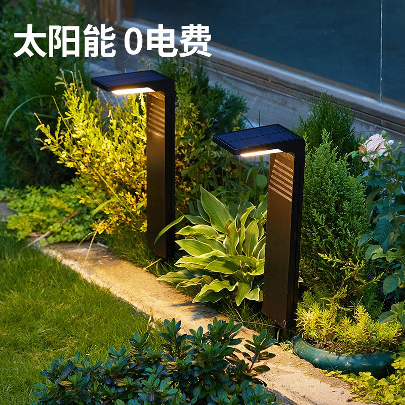 太阳能草坪灯庭院k灯户外防水家用别墅公园简约亮化地插灯景观灯