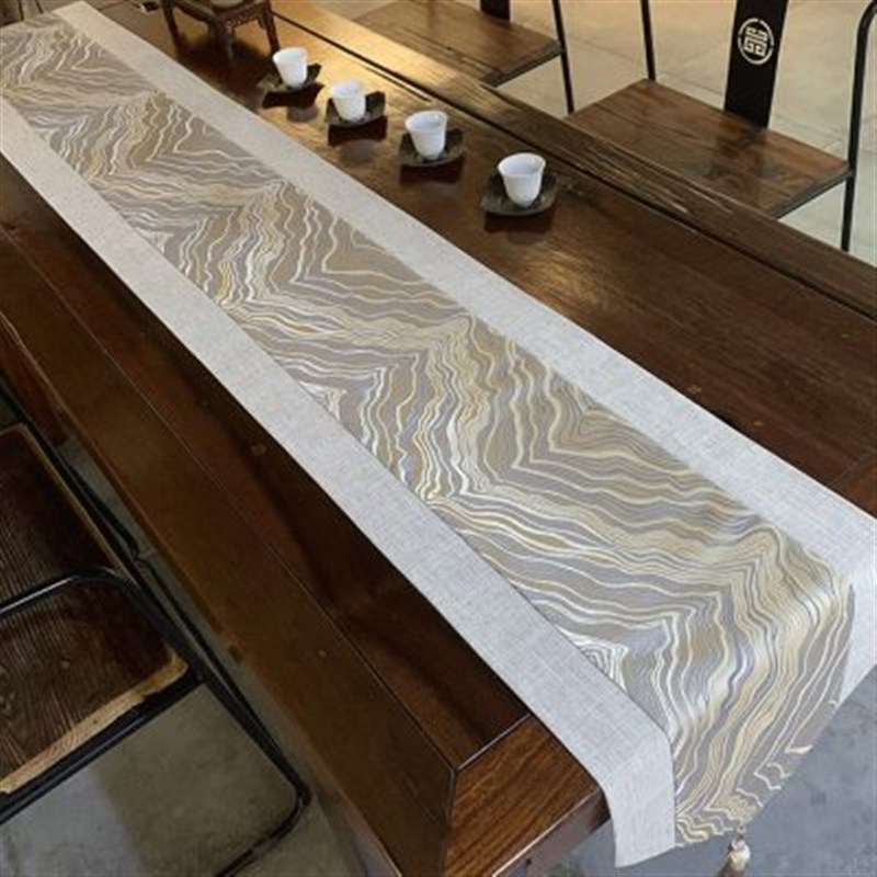 新中式禅意桌旗桌l布餐桌电视柜茶台茶几茶席轻奢茶旗茶桌高端垫