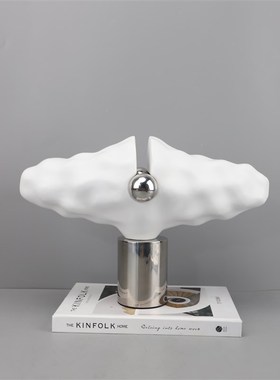 现代简约祥云不锈钢n摆件茶几玄关客厅书房样板房家居轻奢软装饰