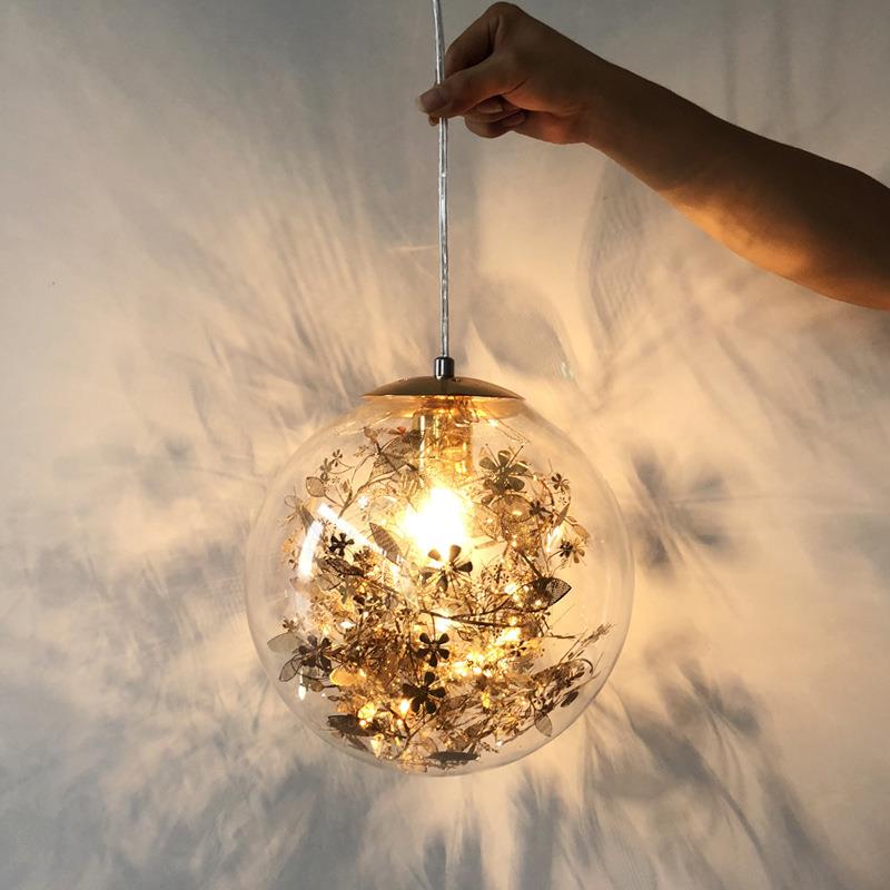后现代玻璃圆球形吊灯创意卧室吧台咖啡厅服装店装饰小吊灯餐厅灯