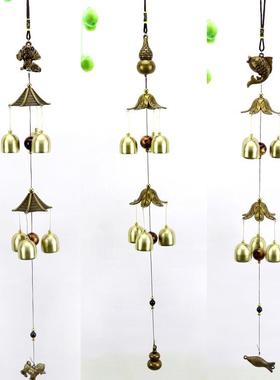 复古合金风铃挂饰景区麻绳宝葫芦风铃古典家居门店挂件