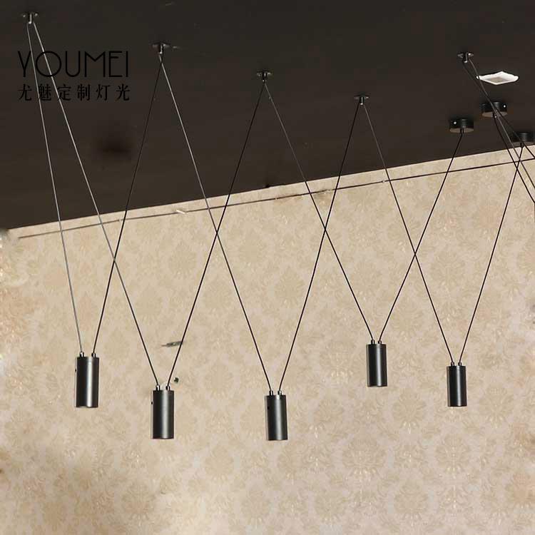 灯饰 DIY自由创意线条吊灯 餐厅吧台客厅酒店前台个性组合灯