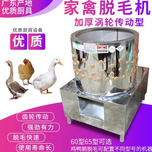 60/65/75型加厚家禽脱毛机三鸟脱毛机鸡鸭鹅涡轮脱毛机大型商用