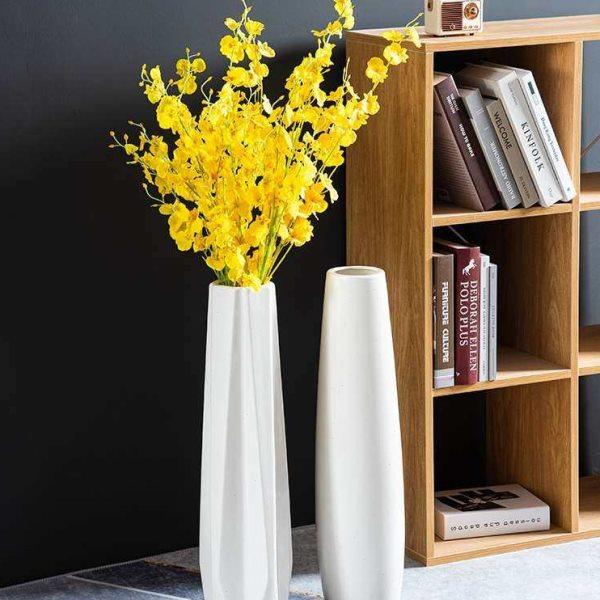 高陶瓷落地花瓶玄关大号简约可装水高白色花瓶富贵竹花瓶,家居饰品,户外/庭院摆件,淘宝优惠券,粉丝福利购,淘宝优惠卷