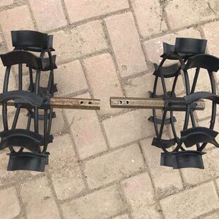 微耕机行走铁轮防滑铁轮小手扶旋耕机拖拉机开沟铁轮子犁铧犁地