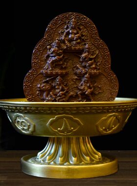 纯铜水财神 五姓财神 藏巴拉水供摆件水黄财神铜像