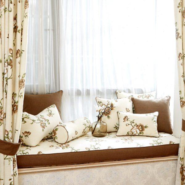 飘窗垫窗台垫欧式榻榻米简约现代四季可机洗卧室飘窗装饰定做