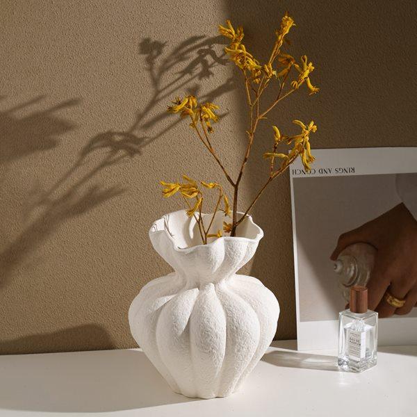 法式中古风素烧南瓜花瓶家居客厅插花干花民宿办公室艺术陶瓷花器,家居饰品,花瓶,淘宝优惠券,粉丝福利购,淘宝优惠卷