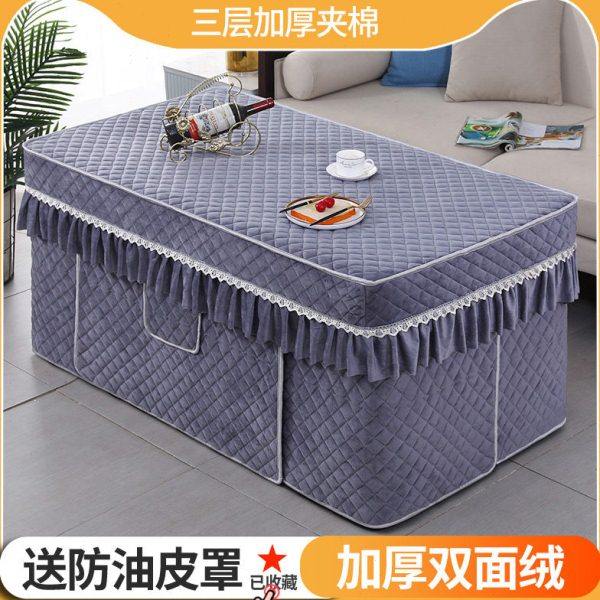 冬天加厚加绒烤火桌罩套电暖桌布套长方形茶几电烤桌套电火套罩子,居家布艺,烤火罩,淘宝优惠券,粉丝福利购,淘宝优惠卷