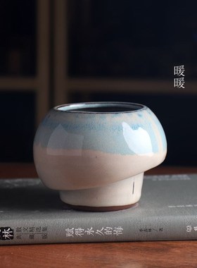 F492#小蘑菇暖暖D花器/釉盆 满36元包邮