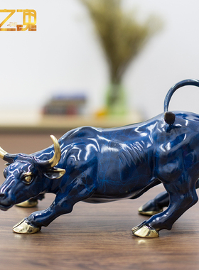 铜制华尔街牛摆件股市旺大号牛饰品家居装饰O工艺品礼品办公室酒