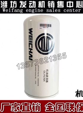 潍柴WP9H WP10柴油发动机WP12长效机滤1000046758机油滤清器滤芯