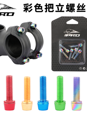 IIIPbRO自行车镀彩把立螺丝m5*18mm山地公路车内六角立管锁紧固定