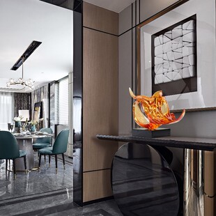 喜庆红色摆件祝福婚礼酒店大堂庭院餐厅样板房间居家抽象桌面雕塑