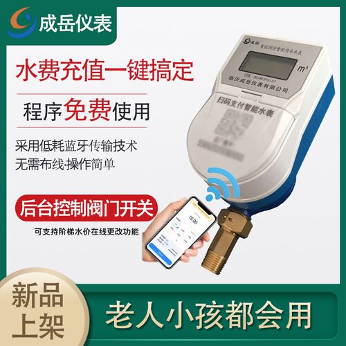 蓝牙扫码远程充值智能水表预付费电子插卡式IC卡刷卡家用自来水止