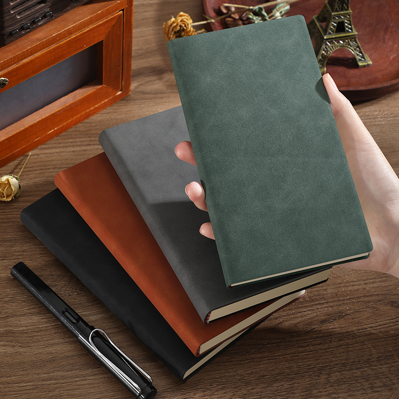 A6小本子随身笔记本口袋本商务便携记录本日记本工作职工商务会议64K本子简约记事本软皮a6手账本可定制logo