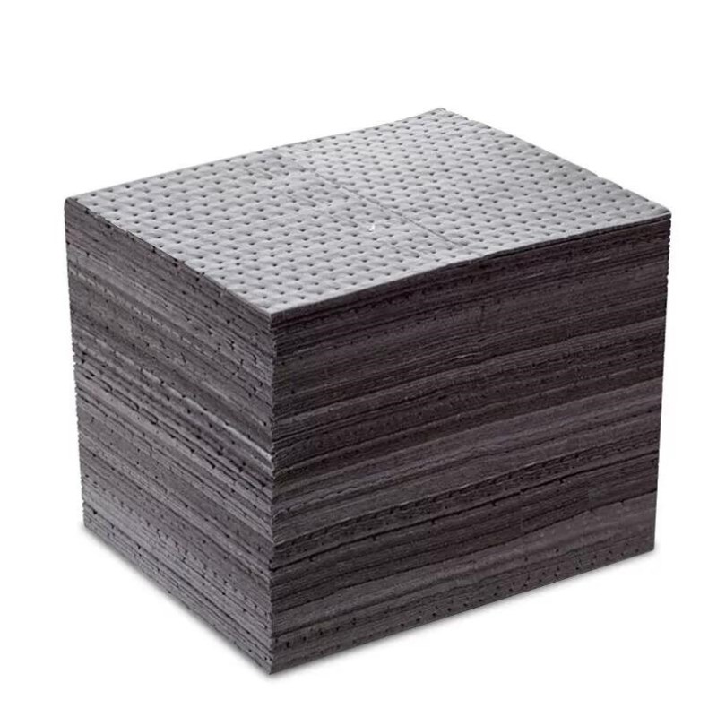 谋福8264灰g色吸附棉工业吸油棉吸油垫吸液棉吸油毡100片/箱灰色