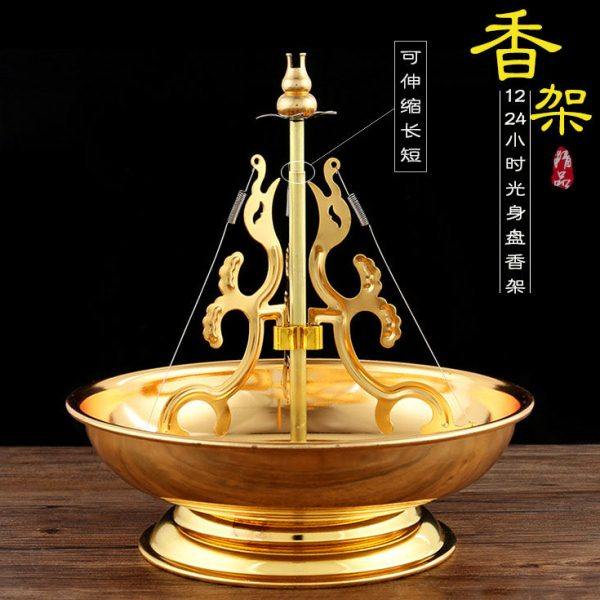 12/24小时盘香支架香炉香托 合金材质可伸缩升降盘香托光身盘香架,家居饰品,香薰炉,淘宝优惠券,粉丝福利购,淘宝优惠卷