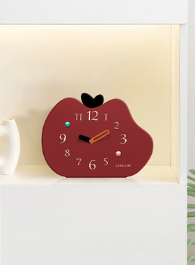 多巴胺客厅桌面时钟摆件装饰品创意玄关柜K摆台式钟表座钟静音时