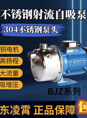 广东凌霄不锈钢射流自吸泵家用喷射泵全自动管道增压泵抽水机BJZ